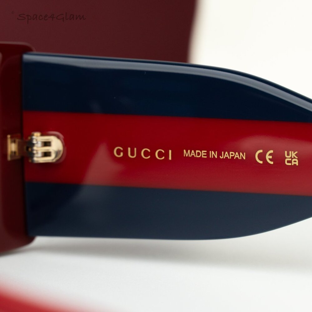 Gucci Women Sunglasses Burgundy Blue Rectangular GG1860S 003 BRAND NEW - Picture 7 of 8